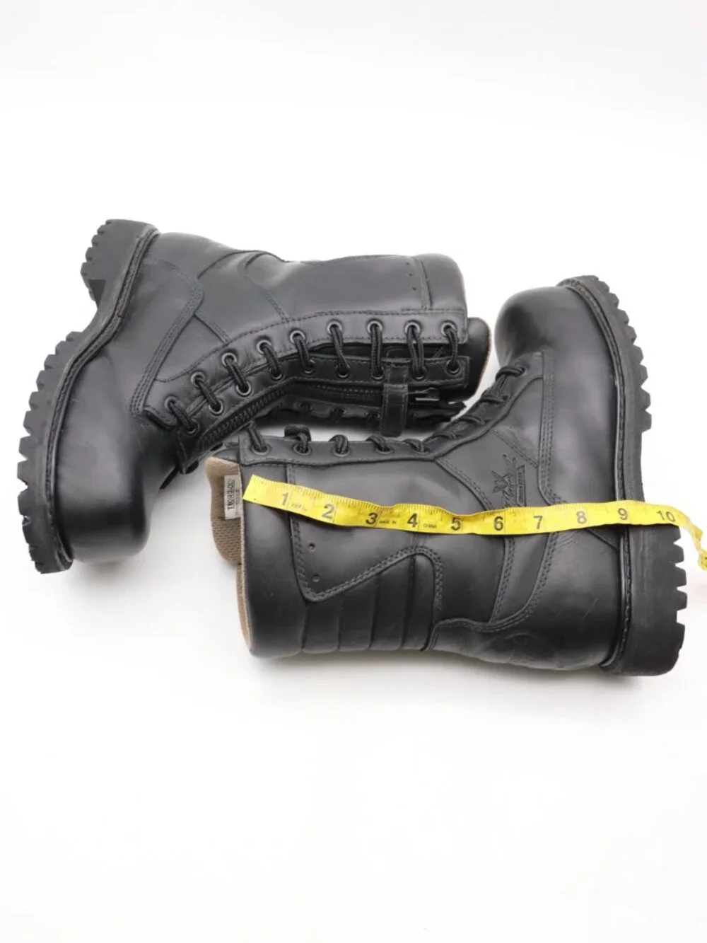 Thorogood HellFire Boots Men's Size 8.5 W Black Leather Zip Steel Toe Boots